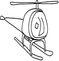 Двухлопастной вертолёт на полозьях