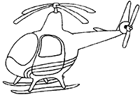 Четырёхлопастой вертолёт на полозьях