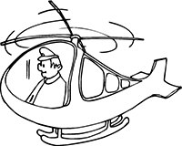 Пилот в вертолёте