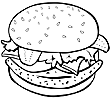 Раскраски - Бутерброды, сэндвичи