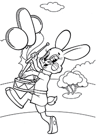 Заяц с барабаном и шариками