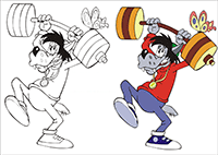 Волк со штангой и бабочка