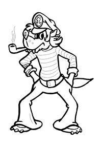 Морской волк с трубкой в зубах