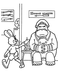 Заяц пробивает билетик в музей