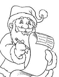 Санта-Клаус со свитком и карандашом