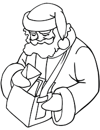 Санта-Клаус с сумкой для писем