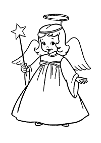 Девочка в костюме ангела с волшебной палочкой