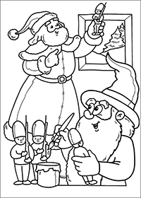 Санта принимает работу эльфа - раскрашенных оловянных солдатиков