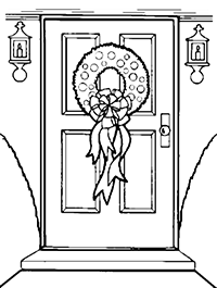 Рождественский венок на входной двери