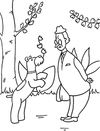 Пассажиры поезда - собака и пожилой мужчина