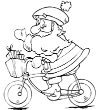 Санта-Клаус на велосипеде