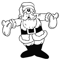 Санта-Клаус протягивает руки
