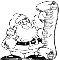 Санта отмечает детей, которым уже вручил подарки