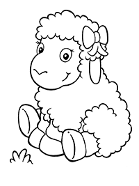 Сидящая овечка