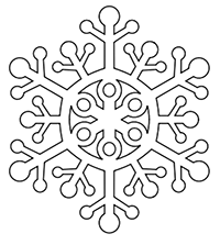 Шестилучевая снежинка с узорами-шариками