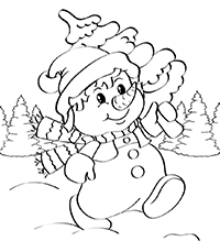 Снеговик с ёлочкой