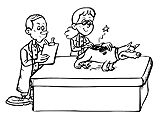 Собака на приеме у ветеринара
