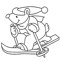 Мышка на лыжах