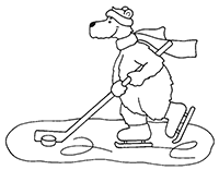 Мишка-хоккеист