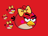 Angry Birds. Красные птицы-девочки