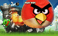 Angry Birds разбивают башню зелёных свиней