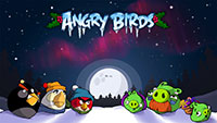 Зимние обои с Angry Birds