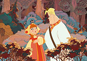 Алёша и Любава в лесу