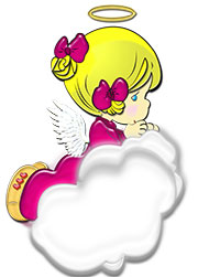 Ангелочек-девочка на облачке