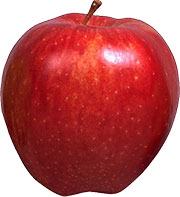 Красное яблоко (прозрачный фон)