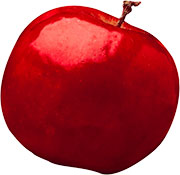 Кроваво-красное яблоко