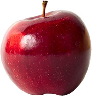 Бордовое яблоко (прозрачный фон)