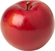 Алое яблоко (png, прозрачный фон)