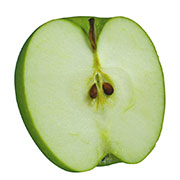 Половинка зеленого яблока