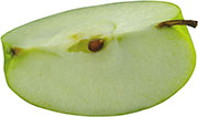 Долька зеленого яблока