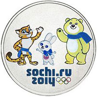 Животные - талисманы зимних Олимпийских игр 2014 в Сочи. Эмблема