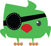 Зелёная птица - одноглазый пират
