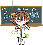 Учительница химии у доски