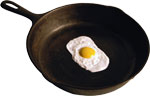 Яичница из одного яйца в сковородке