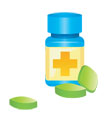 Пузырёк и таблетки с зелёной оболочкой