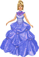 Принцесса в сиреневом платье без рукавов