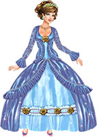 Принцесса в тёмно-голубом платье
