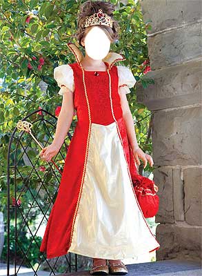 Принцесса в красно-белом платье