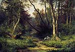 Лесной пейзаж с цаплями. 1870