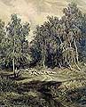 Пейзаж с гуртом овец. 1870-е