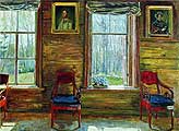 Жуковский Станислав Юлианович (1875-1944) Окно с фиалками