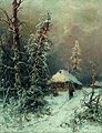Клевер Ю. Ю. Зимний пейзаж с домом. 1918
