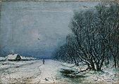 Клевер Ю. Ю.Зимний пейзаж с дорогой. 1900