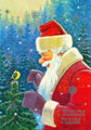Дед Мороз и синичка.<br>Новогодняя открытка В. Зарубина