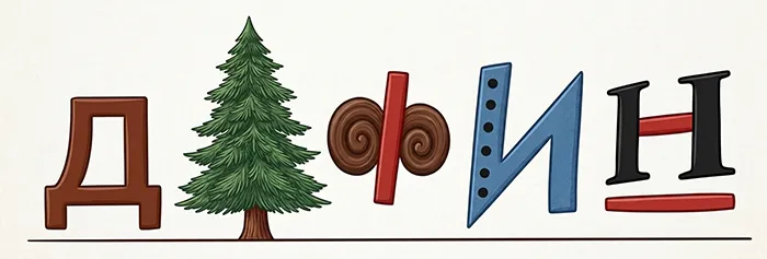 Ребус: ДЕЛЬФИН