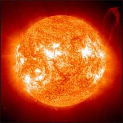 Солнце - это огромный раскаленный газовый шар